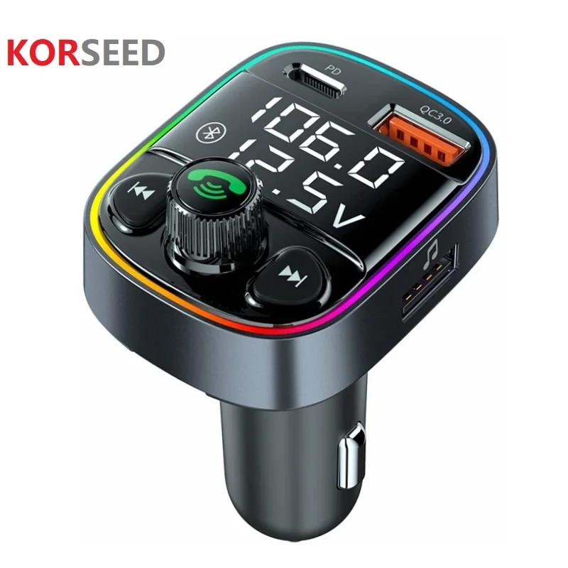 FM-передатчик Bluetooth для автомобиля, AUX-адаптер с двойным экраном и 7-цветной подсветкой, комплект музыкального проигрывателя с Handsfree Cal
FM-передатчик Bluetooth для автомобиля, AUX-адаптер с двойным экраном и 7-цветной подсветкой, комплект музыкального проигрывателя с Handsfree Cal