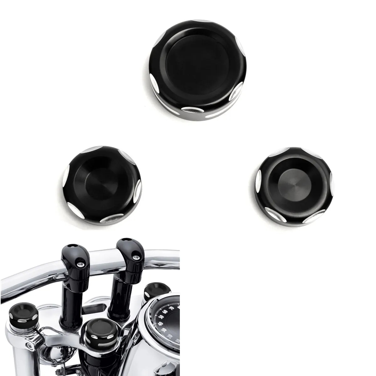 Motorcycle Fork Stem Nut Covers For Harley Dyna Fat Bob Low Rider Wide Glide 2006-2017
Motorcycle Fork Stem Nut Covers For Harley Dyna Fat Bob Low Rider Wide Glide 2006-2017
