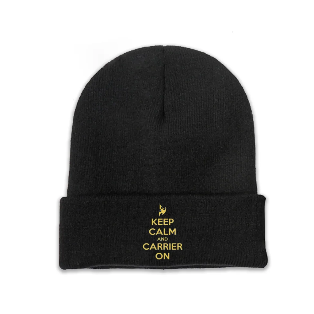 Keep Calm and Carrier On Skullies Beanie StarCraft Game Knitted Bonnet Men Women Warm Caps Outdoor Hip Hop Brimless Elastic Hats
Keep Calm and Carrier On Skullies Beanie StarCraft Game Knitted Bonnet Men Women Warm Caps Outdoor Hip Hop Brimless Elastic Hats