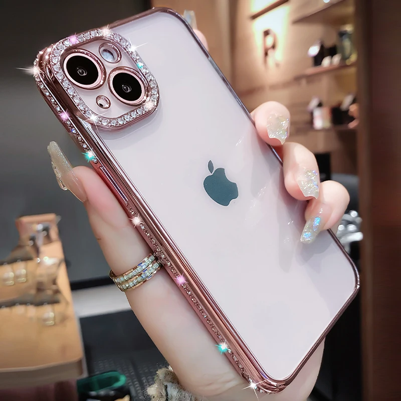 Luxury Glitter Diamond Transparent Case for iPhone 13 11 12 Pro Max Fashion Girl Slim Silicone Shockproof Lens Protection Cover
Luxury Glitter Diamond Transparent Case for iPhone 13 11 12 Pro Max Fashion Girl Slim Silicone Shockproof Lens Protection Cover