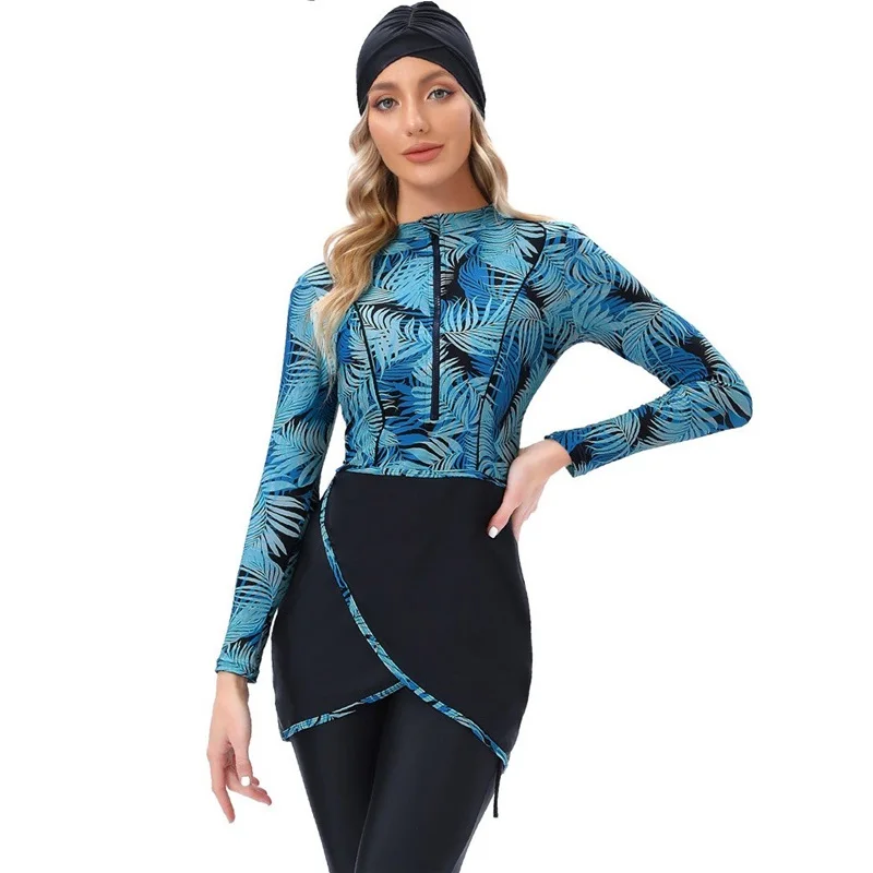 Muslim Swimwear Islamic Women Modest Hijab Plus Size Burkinis Wear Swimming Bathing Suit Beach Full Coverage Swimsuit
Muslim Swimwear Islamic Women Modest Hijab Plus Size Burkinis Wear Swimming Bathing Suit Beach Full Coverage Swimsuit