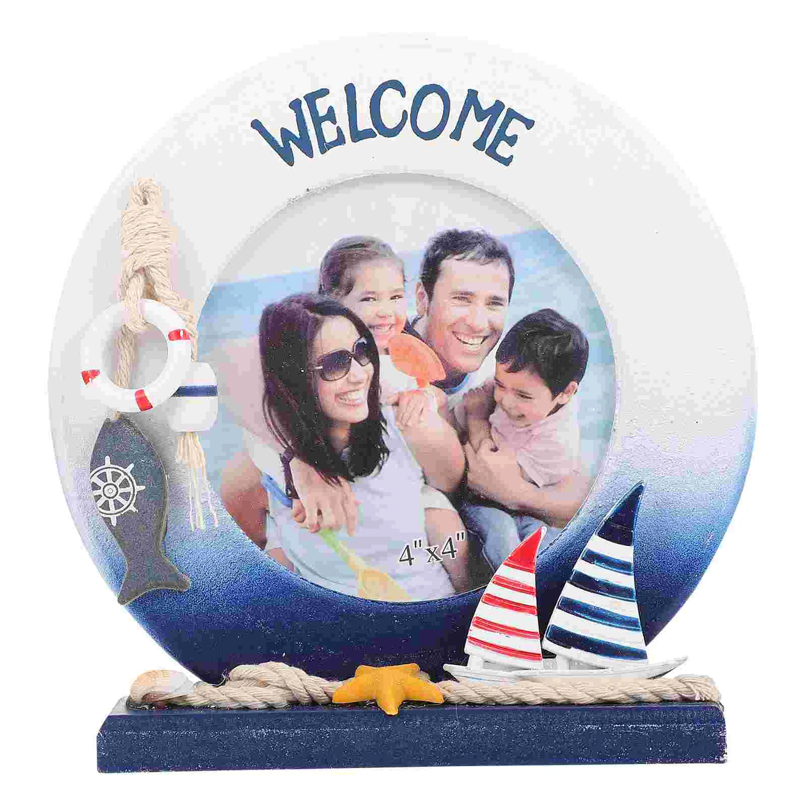 1pc Picture Frame Adorn Marine Style Picture Frame Decorative Photo Frame for Home
1pc Picture Frame Adorn Marine Style Picture Frame Decorative Photo Frame for Home
