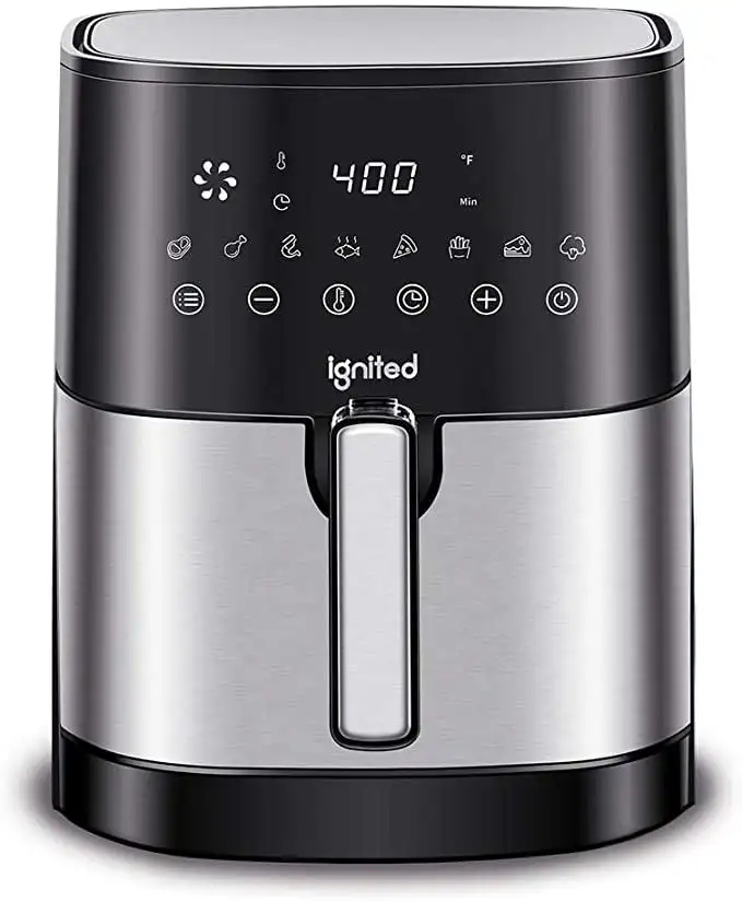 Air Fryer, 5.5/7.5 Quart, 1700-Watt Cooker, LED Digital Touchscreen with Preset Buttons - New
Air Fryer, 5.5/7.5 Quart, 1700-Watt Cooker, LED Digital Touchscreen with Preset Buttons - New