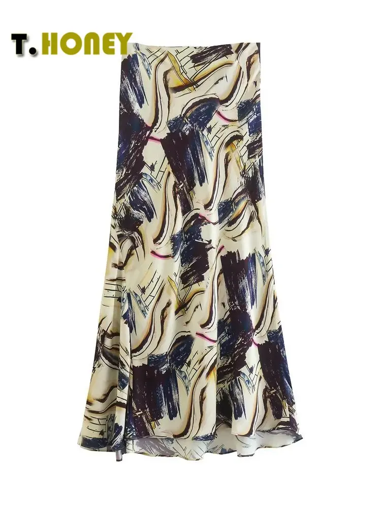 TELLHONEY Women Fashion Print Side Zipper Hem Pleats Vintage Skirt Female Casual Slim A Line High Waist Midi Long Skirts
TELLHONEY Women Fashion Print Side Zipper Hem Pleats Vintage Skirt Female Casual Slim A Line High Waist Midi Long Skirts