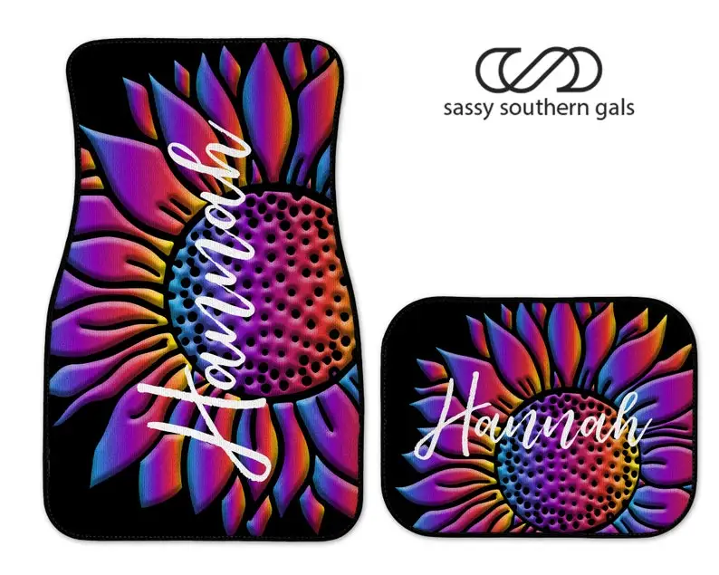 Sunflower Car Accessories | Car Mats for Teens | Rainbow Colors | Car Accessory | Monogram Car Mats | Personalized Car Mats
Sunflower Car Accessories | Car Mats for Teens | Rainbow Colors | Car Accessory | Monogram Car Mats | Personalized Car Mats