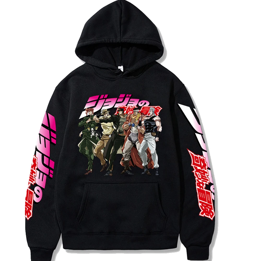 JoJo's Bizarre Adventure Oversized Hoodies Anime Hoodie Hip Hop Streetwear Sweatshirts Long Sleeves Loose Pullover Woman Mens 
JoJo's Bizarre Adventure Oversized Hoodies Anime Hoodie Hip Hop Streetwear Sweatshirts Long Sleeves Loose Pullover Woman Mens