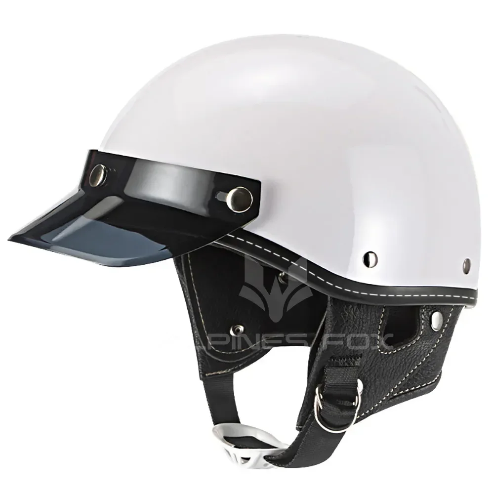 Retro Half Face Motorcycle Helmet Vintage Motorbike Helmets Men Women Unisex Scooter Summer Helmet White DOT Certified
Retro Half Face Motorcycle Helmet Vintage Motorbike Helmets Men Women Unisex Scooter Summer Helmet White DOT Certified