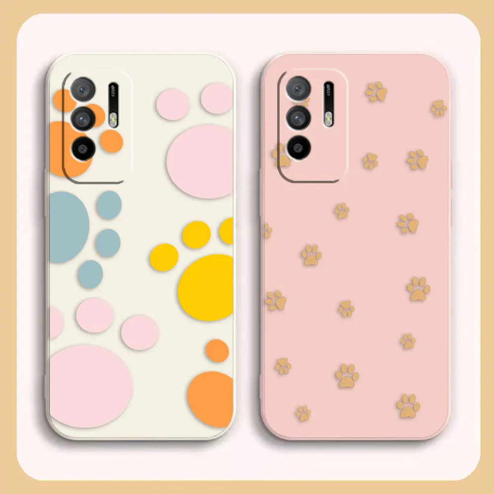 Case For OPPO A54 A55 A57 A91 A93 A92S A93S A94 A95 A96 4G 5G A15 Colour Simple Liquid Silicone Case Cute Cat Footprints
Case For OPPO A54 A55 A57 A91 A93 A92S A93S A94 A95 A96 4G 5G A15 Colour Simple Liquid Silicone Case Cute Cat Footprints