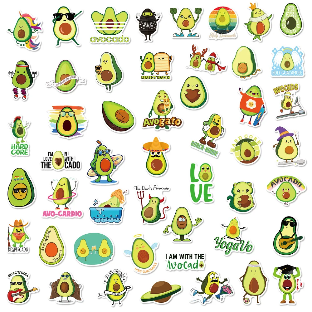 10/50PCS Cartoon Cute Avocado Stickers Laptop Guitar Water Cup Skateboard Decoration Waterproof DIY Stickers Wholesale
10/50PCS Cartoon Cute Avocado Stickers Laptop Guitar Water Cup Skateboard Decoration Waterproof DIY Stickers Wholesale