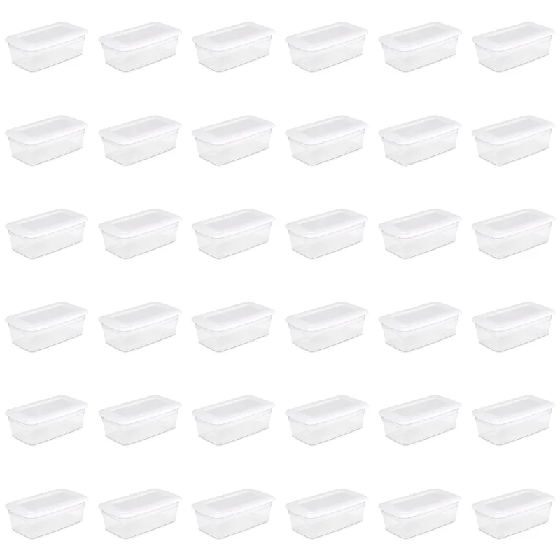 Sterilite 6 Qt. Storage Box Plastic, White, Set of 36 storage box organizer box storage containers
Sterilite 6 Qt. Storage Box Plastic, White, Set of 36 storage box organizer box storage containers
