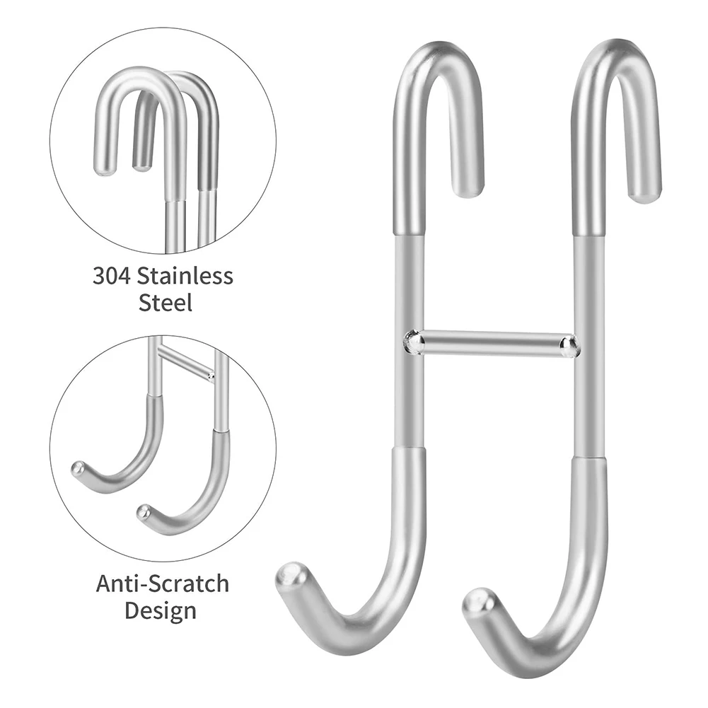 2Pcs 12*4.7*1.2cm Multi-function Shower Hook Stainless Steel Glass Door Shower Hook Bathroom Towel Hangers Home Accessories
2Pcs 12*4.7*1.2cm Multi-function Shower Hook Stainless Steel Glass Door Shower Hook Bathroom Towel Hangers Home Accessories