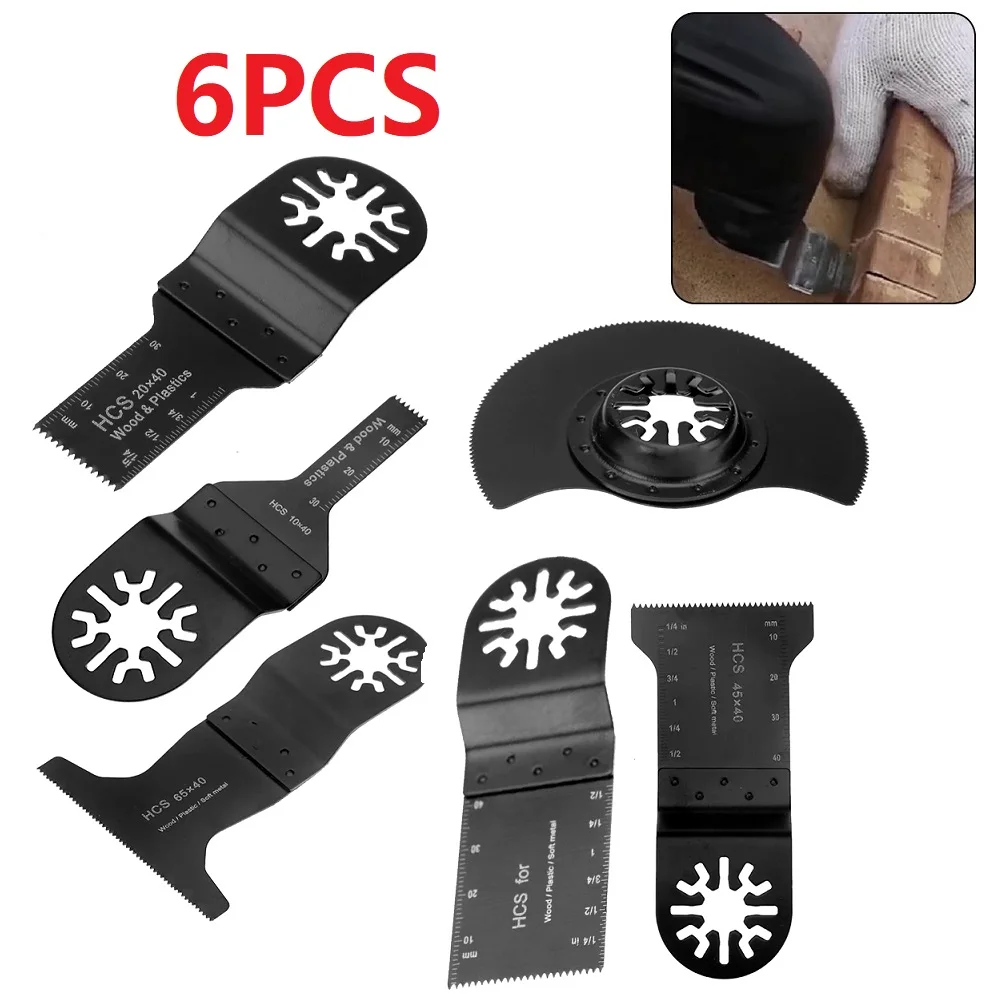 6pcs Oscillating Muti Tool Saw Balde Set HSS Cutting Leaves For Cutting Wood Laminates Plastic Multimaster Power Tool
6pcs Oscillating Muti Tool Saw Balde Set HSS Cutting Leaves For Cutting Wood Laminates Plastic Multimaster Power Tool