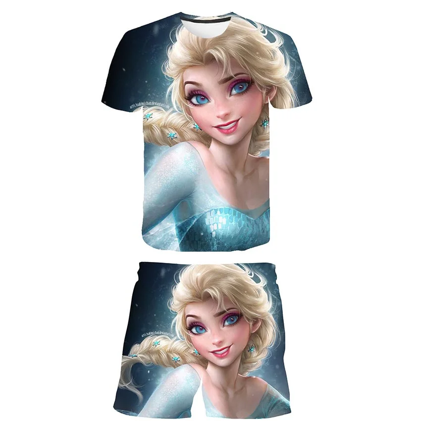 Lovely Kids Baby Girls Frozen Anna Elsa TShirt 2pcs Suit Short Sleeve Super Cool Cartoon 3D T shirt Spring Summer Outfits 1-14 Y
Lovely Kids Baby Girls Frozen Anna Elsa TShirt 2pcs Suit Short Sleeve Super Cool Cartoon 3D T shirt Spring Summer Outfits 1-14 Y
