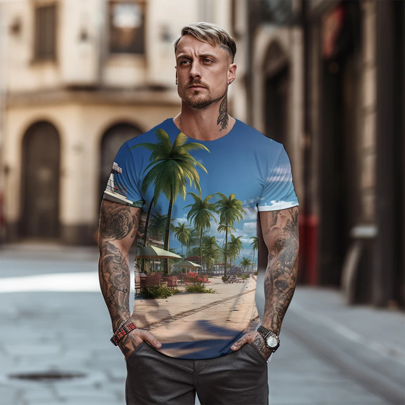 Men's Hawaii Harajuku Round Neck T -shirt 3D Beach Graphic T -shirt 2023 New Outdoor Fashion Leisure Oversized T -shirt
Men's Hawaii Harajuku Round Neck T -shirt 3D Beach Graphic T -shirt 2023 New Outdoor Fashion Leisure Oversized T -shirt