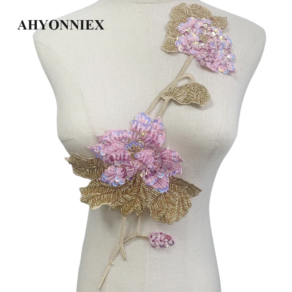 Изысканные большие бусины AHYONNIEX ручной работы, цветочные нашивки для одежды, сделай сам, бисерные наклейки, вышивка, нашивки
Изысканные большие бусины AHYONNIEX ручной работы, цветочные нашивки для одежды, сделай сам, бисерные наклейки, вышивка, нашивки