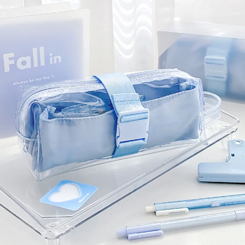 Новинка лета 2023, прозрачные пеналы из ПВХ, водонепроницаемые трехслойные вместительные Пеналы, чехол для канцелярских принадлежностей на молнии 
Новинка лета 2023, прозрачные пеналы из ПВХ, водонепроницаемые трехслойные вместительные Пеналы, чехол для канцелярских принадлежностей на молнии