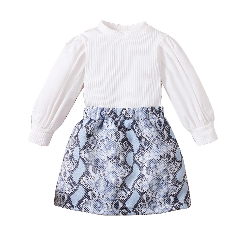 Kids Girls Cotton Round Neck Fashion Pullover Long Sleeve Animal Print Puff Sleeve Tops Elastic Waist Skirts 2Pcs Set Clothing
Kids Girls Cotton Round Neck Fashion Pullover Long Sleeve Animal Print Puff Sleeve Tops Elastic Waist Skirts 2Pcs Set Clothing