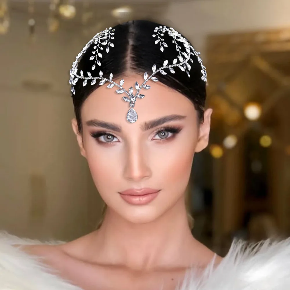 Tiara Bride Head Piece Bridal Headwear Luxury Rhinestone Wedding Forehead Headband Women Headdress Water Drop Bridal Head
Tiara Bride Head Piece Bridal Headwear Luxury Rhinestone Wedding Forehead Headband Women Headdress Water Drop Bridal Head