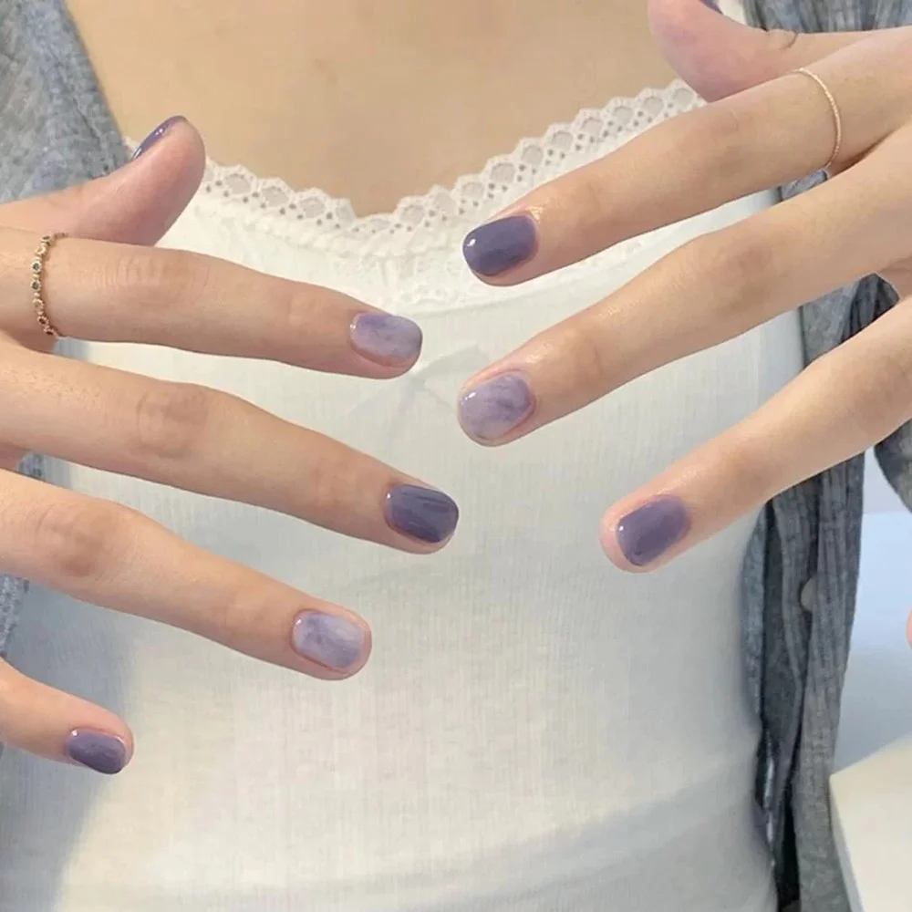 2022 New Arrival Crystal Violet Fake Nails Short Round Head Wearing False Nails Nail Art Supplies Decoration Free Shipping Item
2022 New Arrival Crystal Violet Fake Nails Short Round Head Wearing False Nails Nail Art Supplies Decoration Free Shipping Item