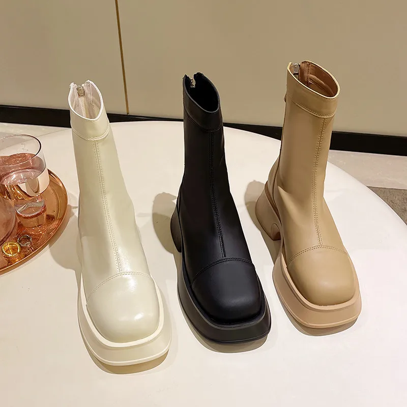 Тонкие полуботинки Martin на толстой подошве, новинка 2022, женские повседневные полуботинки Челси на молнии сзади с квадратным носком
Тонкие полуботинки Martin на толстой подошве, новинка 2022, женские повседневные полуботинки Челси на молнии сзади с квадратным носком