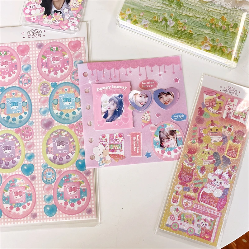 Kawaii Laser Sticker Candy Color Rabbit Photo Scrapbooking Idol Card Planning Kawaii Korean Stationery Decorative Stickers
Kawaii Laser Sticker Candy Color Rabbit Photo Scrapbooking Idol Card Planning Kawaii Korean Stationery Decorative Stickers