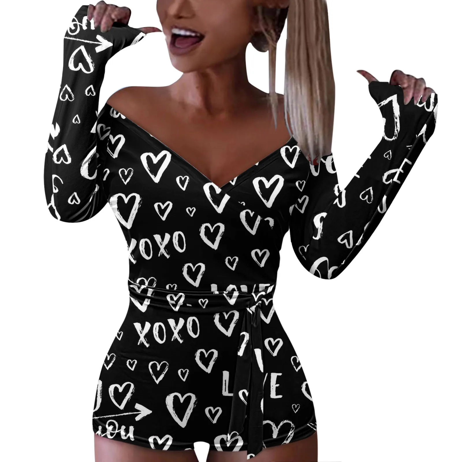 Women Sexy Bodysuit Long Sleeve Deep V Neck Bodycon Stretch Leotard Tops Short Romper Pajamas Women Jumpsuit Overalls @01
Women Sexy Bodysuit Long Sleeve Deep V Neck Bodycon Stretch Leotard Tops Short Romper Pajamas Women Jumpsuit Overalls @01