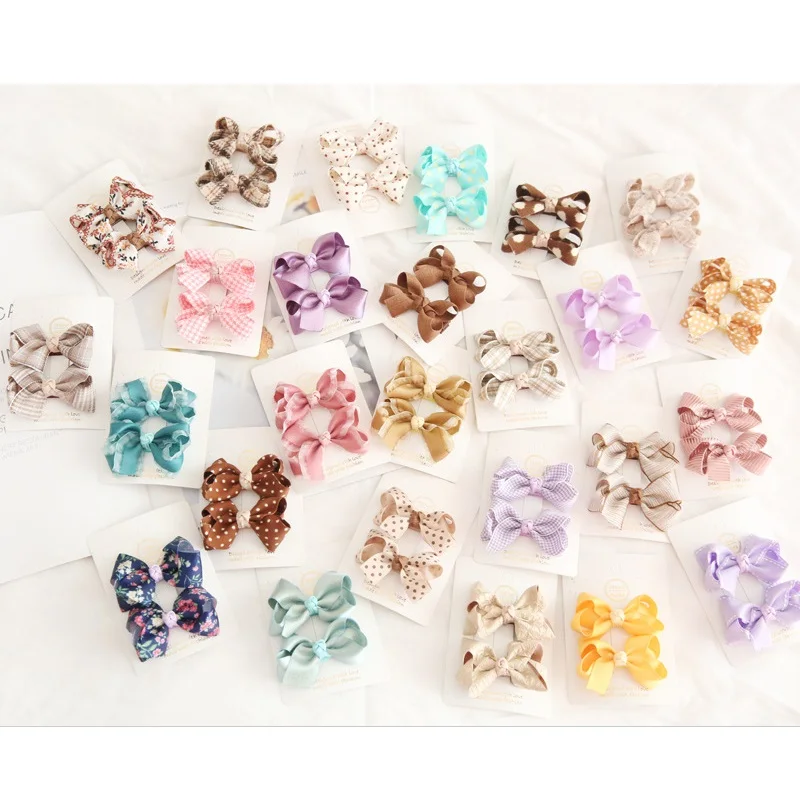 2Pcs/Lot Girls Hair Clips Ribbon Bow-knot Toddlers Handmade Bows Barrettes Hairpins Floral Plaid Dot Kids Hair Accessories
2Pcs/Lot Girls Hair Clips Ribbon Bow-knot Toddlers Handmade Bows Barrettes Hairpins Floral Plaid Dot Kids Hair Accessories