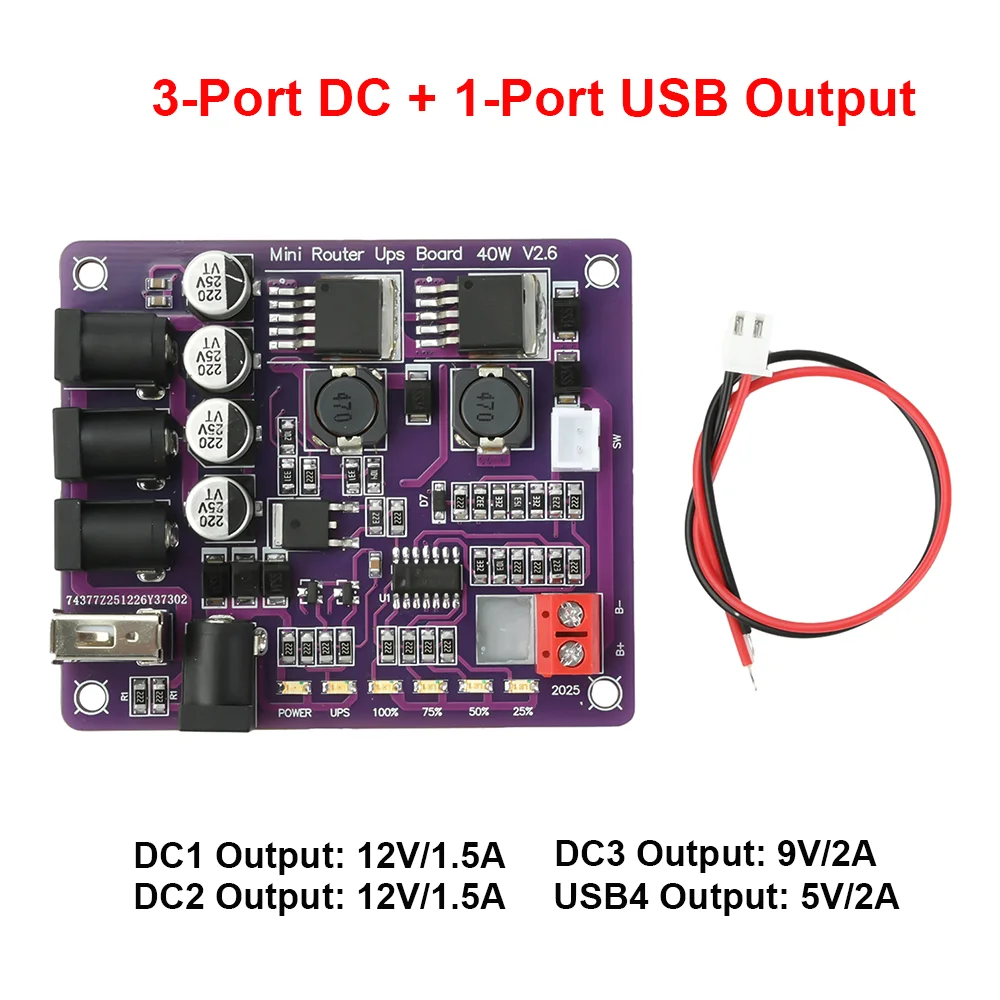 Gaqqee Плата ИБП для мини-роутера 40Вт
Gaqqee Плата ИБП для мини-роутера 40Вт