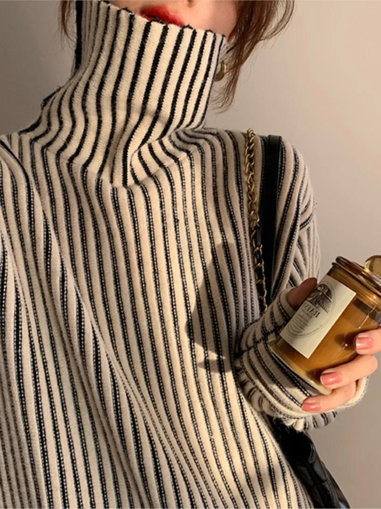 Women's Winter Dress 2022 New Fashion Women's Long Sleeve Stripe Contrast Color Knitted Long Dress
Women's Winter Dress 2022 New Fashion Women's Long Sleeve Stripe Contrast Color Knitted Long Dress