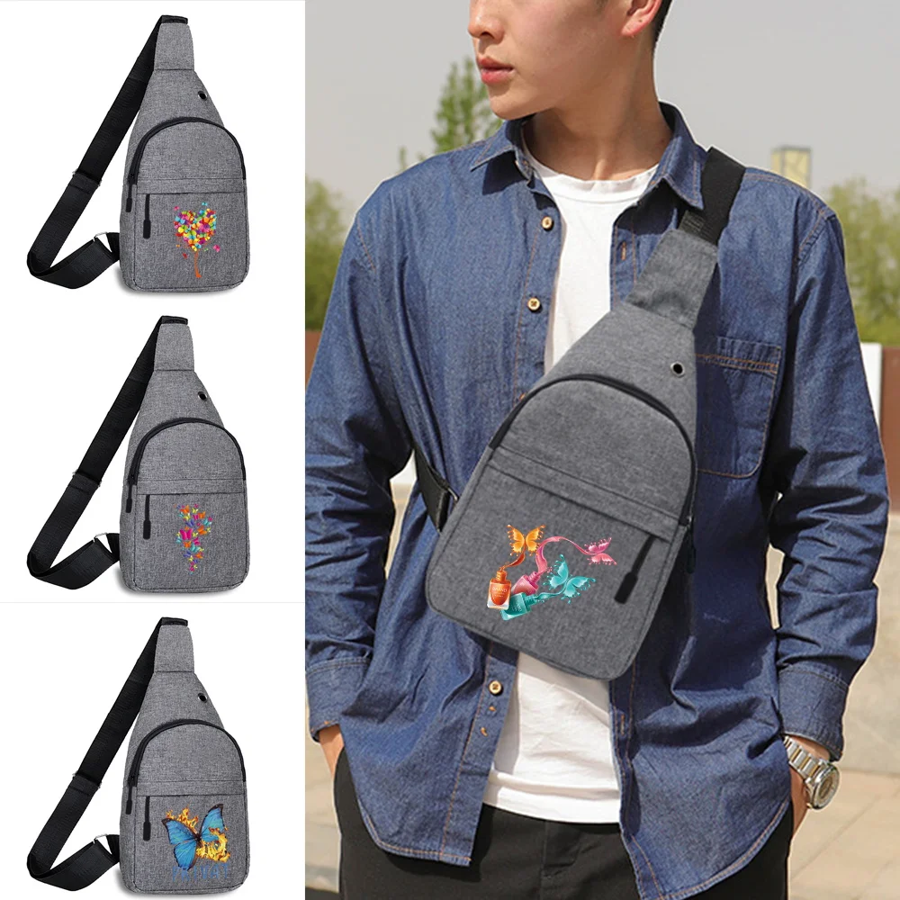 Fashion Man Small Chest Bag Phone Pocket Cross Body Shoulder Fanny Pack Butterfly Print Male Handbag Sports Crossbody Gym Bags
Fashion Man Small Chest Bag Phone Pocket Cross Body Shoulder Fanny Pack Butterfly Print Male Handbag Sports Crossbody Gym Bags