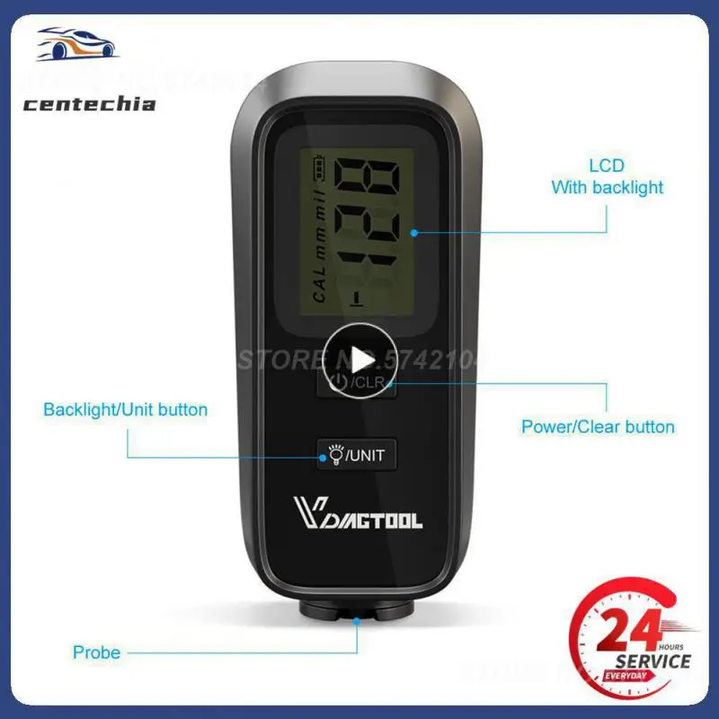 Автомобильный толщиномер, универсальный ручной прибор для измерения толщины краски автомобиля, с ЖК-дисплеем