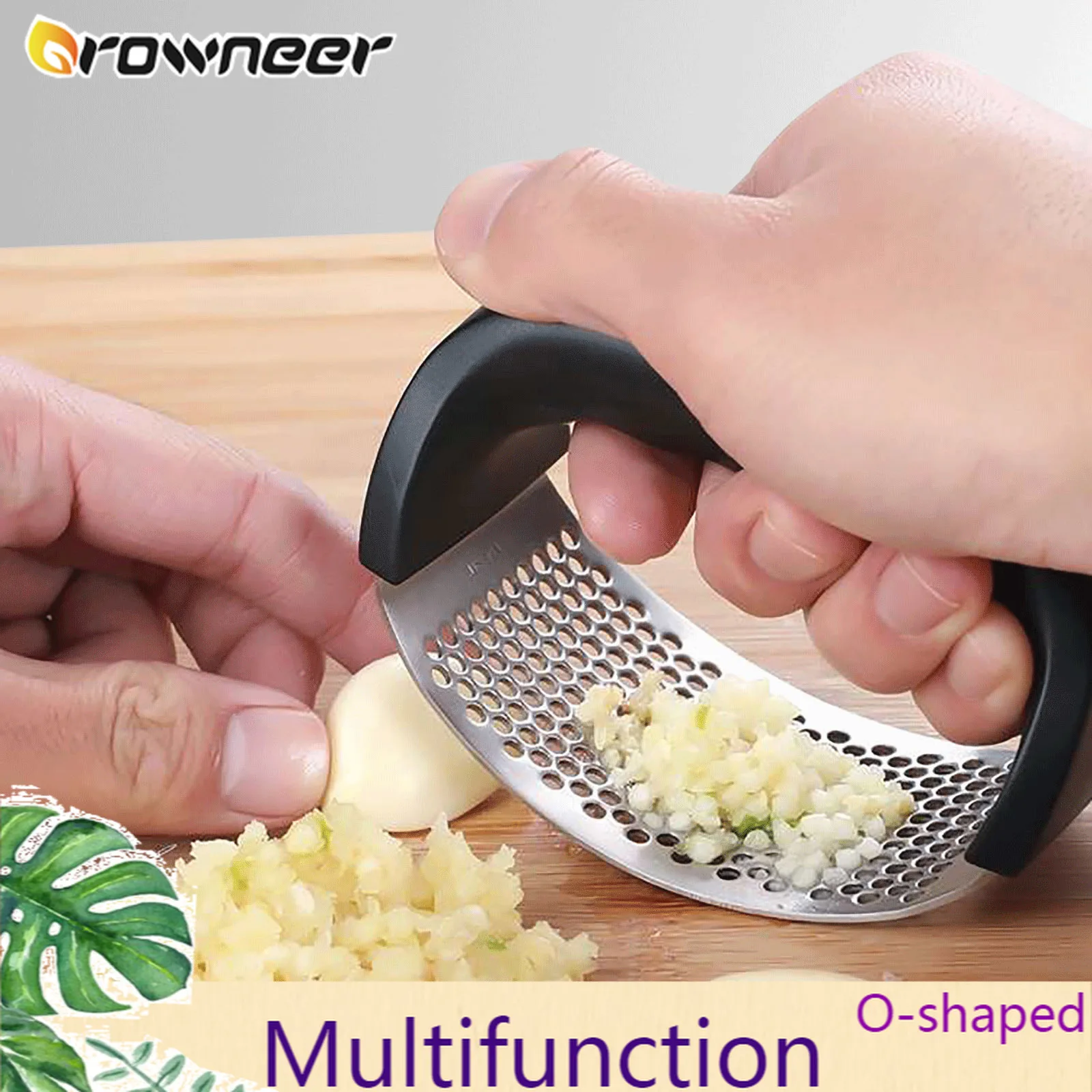 Multi-function Garlic Ginger Press Hand Held Grinding Slicer Stainless Steel O-shaped Kitchen Rolling Crusher 1pc Vegetable Tool
Multi-function Garlic Ginger Press Hand Held Grinding Slicer Stainless Steel O-shaped Kitchen Rolling Crusher 1pc Vegetable Tool
