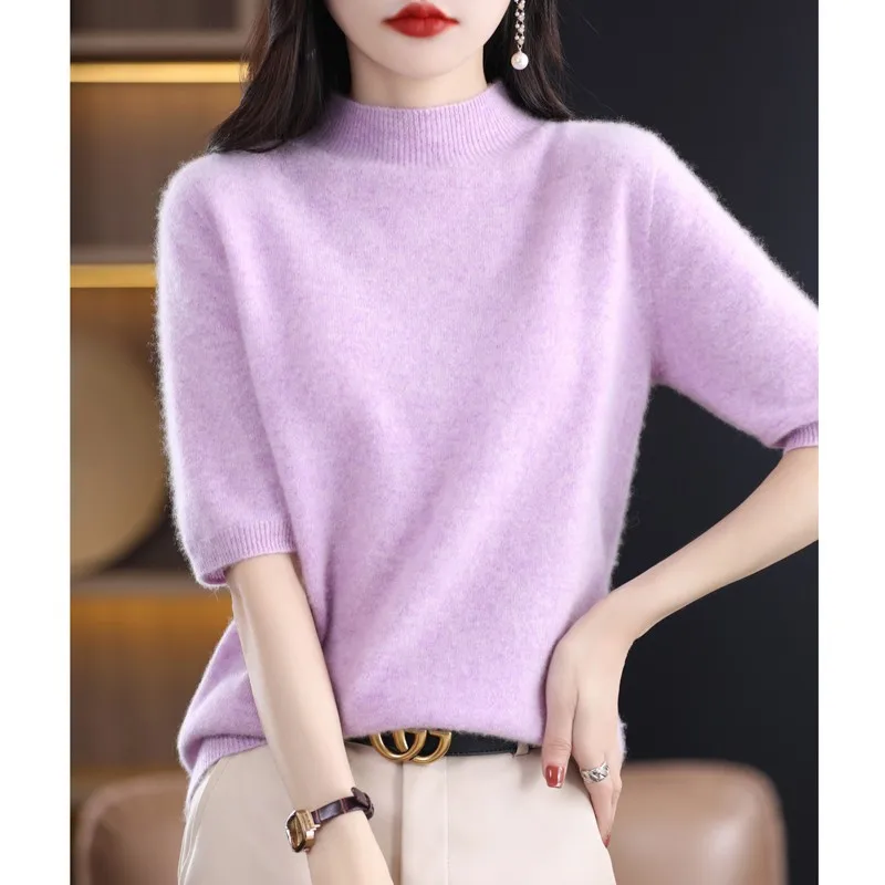 100% Wool Womens Clothing Sweater Tops Sweaters Korean Fashion For Women Pullovers Knitwears Woman Short Sleeved turtleneck half
100% Wool Womens Clothing Sweater Tops Sweaters Korean Fashion For Women Pullovers Knitwears Woman Short Sleeved turtleneck half