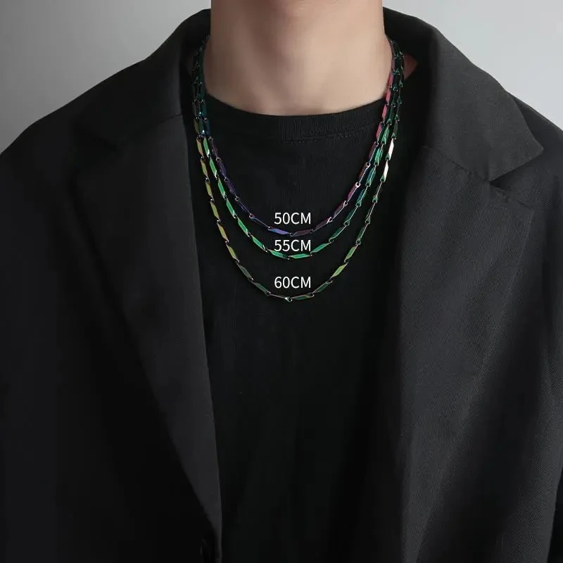 100% Stainless Steel Rainbow Clorful Melon Seeds Bamboo Cuba Link Chain Necklace Men Women DIY Accessories Clavicle Heavy Thick
100% Stainless Steel Rainbow Clorful Melon Seeds Bamboo Cuba Link Chain Necklace Men Women DIY Accessories Clavicle Heavy Thick