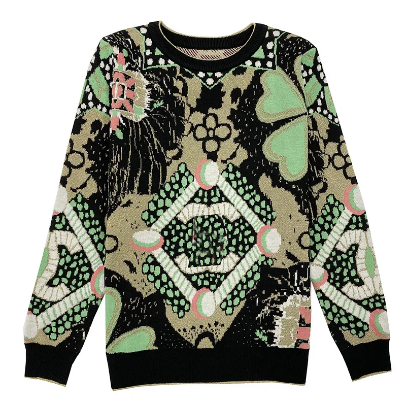 Vintage Abstract Painting Flower Jacqard Pullover Long Sleeve O-Neck Long Sleeve Sweeater Autumn Winter 2022 Women New
Vintage Abstract Painting Flower Jacqard Pullover Long Sleeve O-Neck Long Sleeve Sweeater Autumn Winter 2022 Women New