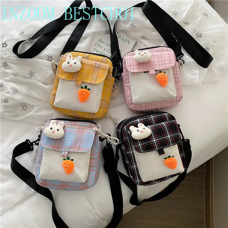 Canvas Female 2023 New Korean Version of The Wild Student Messenger Bag Cartoon Cute Plaid Shoulder Bags Multifunctional
Canvas Female 2023 New Korean Version of The Wild Student Messenger Bag Cartoon Cute Plaid Shoulder Bags Multifunctional