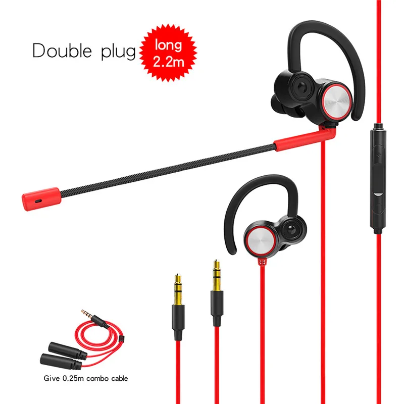 Double Plug V6 Gaming Headset Dual Micphone In-ear Type Wired Headphones Earphones for Computer Games
Double Plug V6 Gaming Headset Dual Micphone In-ear Type Wired Headphones Earphones for Computer Games
