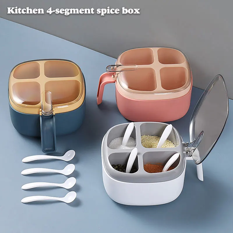 4 In 1 Spice Box Set With Spoon And Transparent Lid Compartment Seasoning For Spice Salt Sugar Kitchen Use Spice Box Set Tablewa
4 In 1 Spice Box Set With Spoon And Transparent Lid Compartment Seasoning For Spice Salt Sugar Kitchen Use Spice Box Set Tablewa
