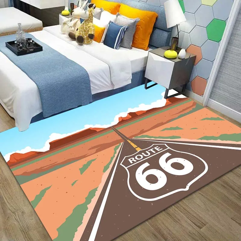 Коврик с рисунком дороги матери Route 66, коврик для дома, гостиной, спальни, дивана, декоративный коврик, нескользящий напольный коврик
Коврик с рисунком дороги матери Route 66, коврик для дома, гостиной, спальни, дивана, декоративный коврик, нескользящий напольный коврик