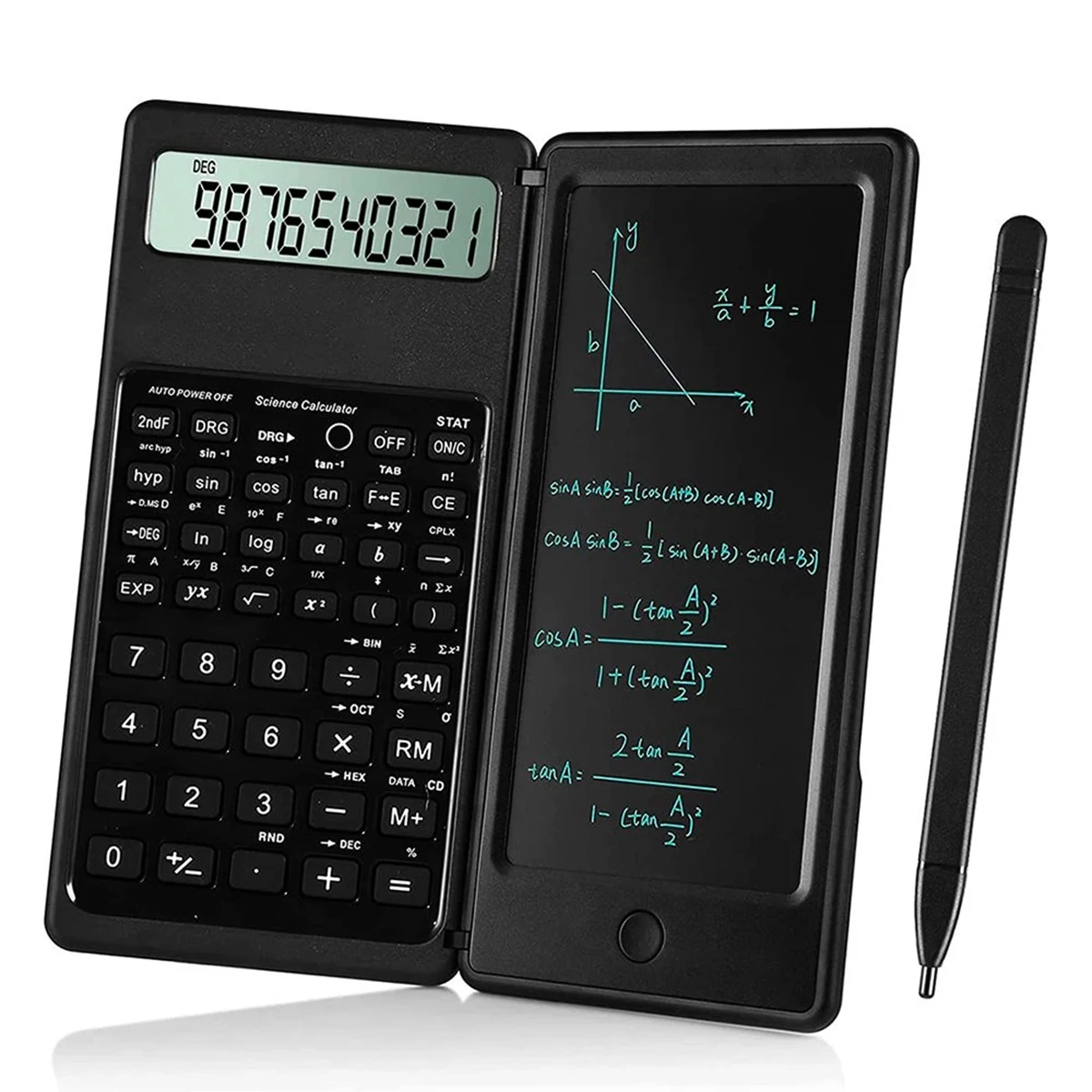 10-Bit LCD Screen Portable Multifunction Science Smart Calculator With Writing Board Assist Children Learning Finance Calculate
10-Bit LCD Screen Portable Multifunction Science Smart Calculator With Writing Board Assist Children Learning Finance Calculate