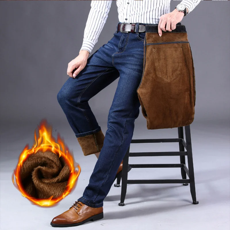 2022 Winter Fleece Thick Warm Brand Stretch Jeans Classic Pocket Youth Men's Fitted Slim Straight Denim Jeans Trousers Plus Size
2022 Winter Fleece Thick Warm Brand Stretch Jeans Classic Pocket Youth Men's Fitted Slim Straight Denim Jeans Trousers Plus Size