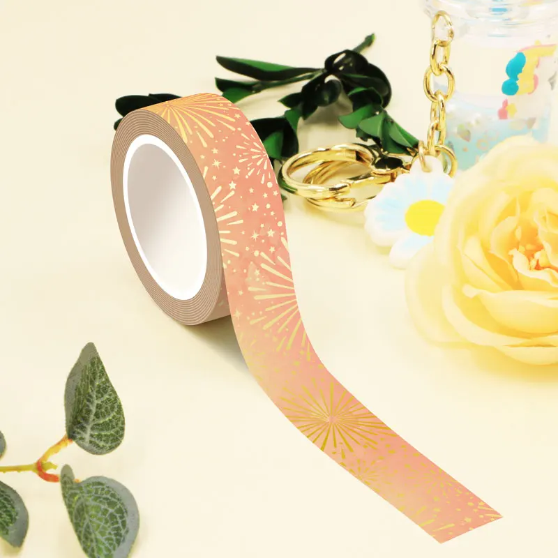2022 NEW Bulk 10pcs/Lot Decorative Foil Yellow Fireworks Paper Washi Tapes Planner Adhesive Masking Tape Cute Papeleria
2022 NEW Bulk 10pcs/Lot Decorative Foil Yellow Fireworks Paper Washi Tapes Planner Adhesive Masking Tape Cute Papeleria