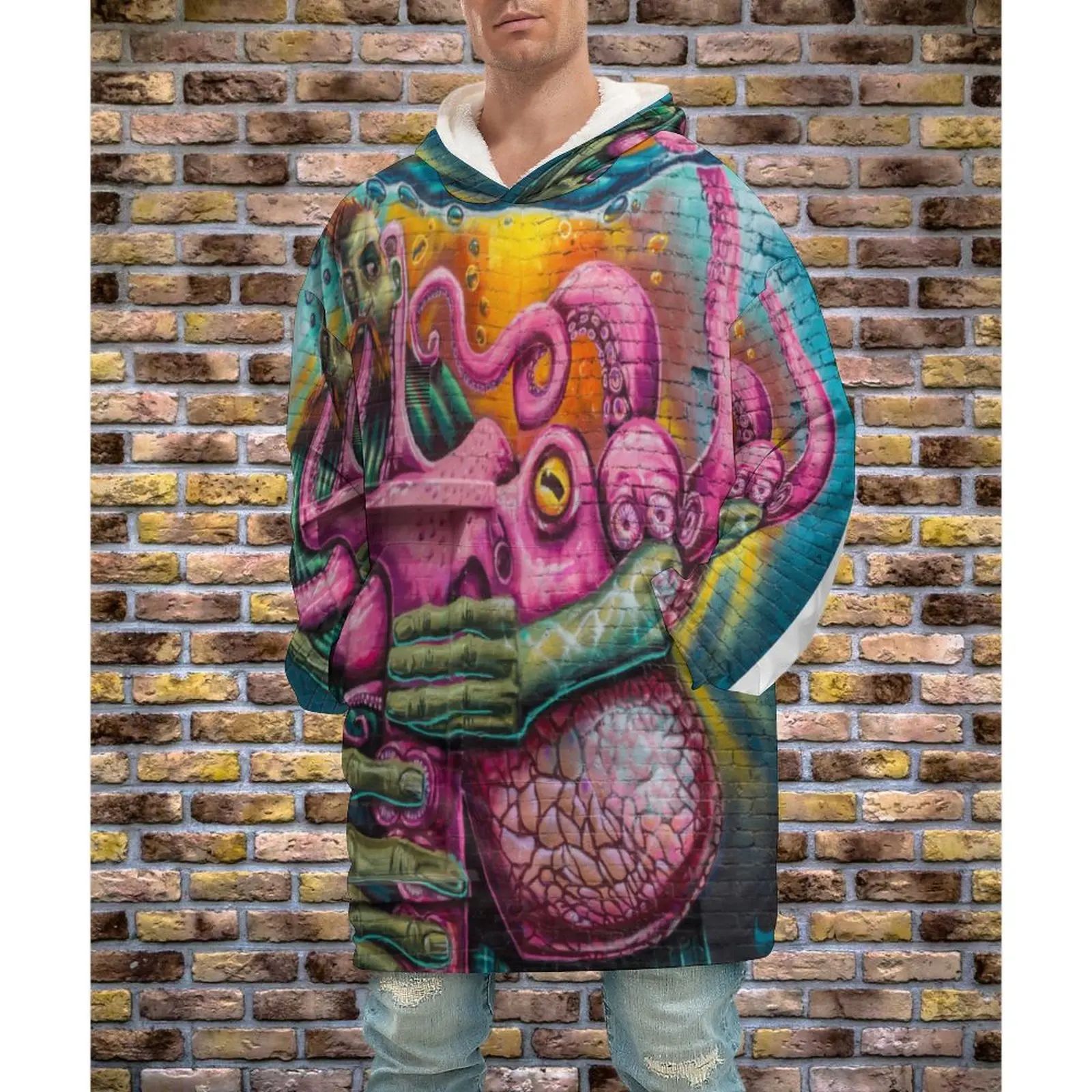 Blanket with Sleeves Women Oversized Winter Hoodie Fleece Warm Hoodies Blanket Women Hoody Robe Couple Men Street Graffiti
Blanket with Sleeves Women Oversized Winter Hoodie Fleece Warm Hoodies Blanket Women Hoody Robe Couple Men Street Graffiti