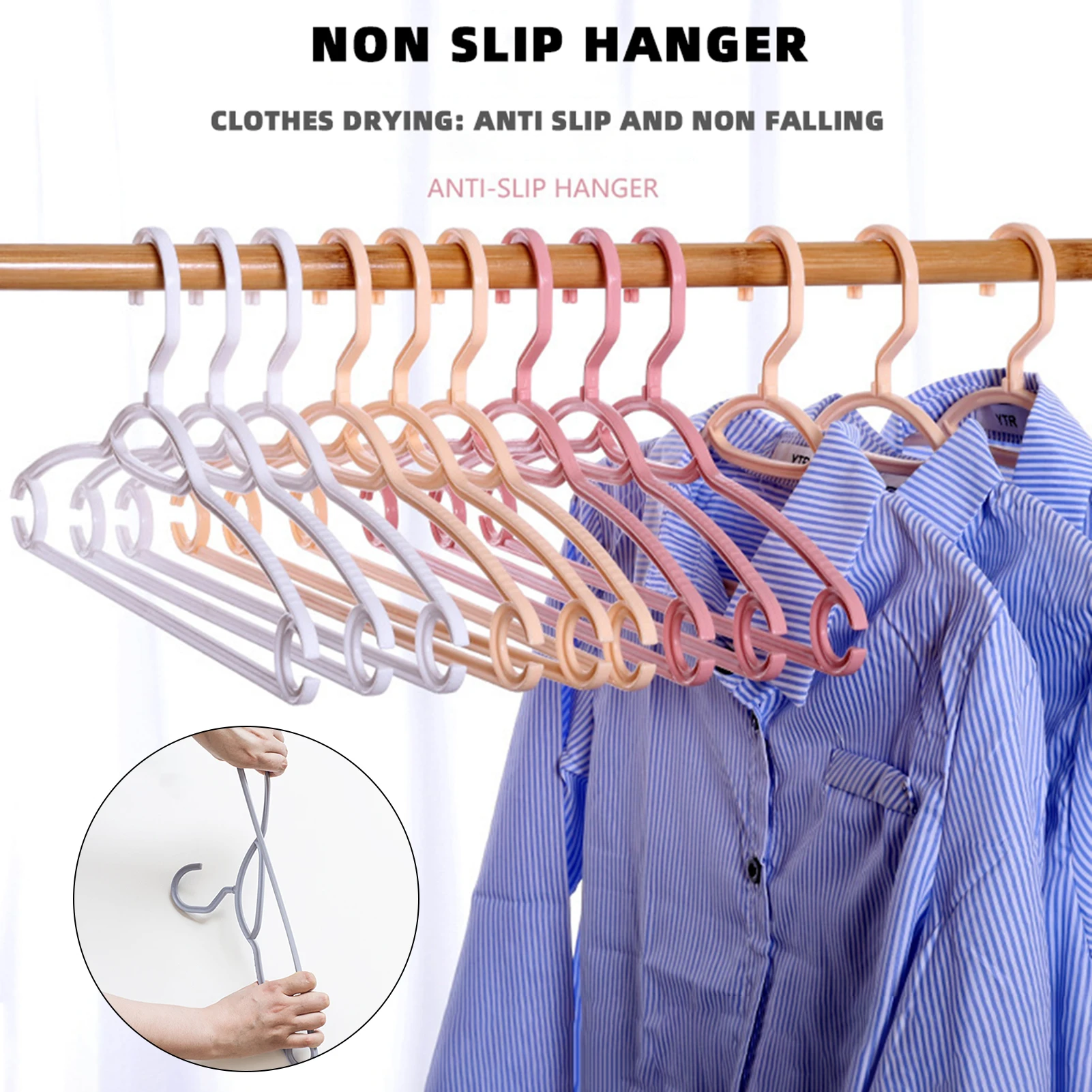 10pcs Random Color Clothes Hangers Coat Rack For Pants Underwear Dry And Wet Household Supply
10pcs Random Color Clothes Hangers Coat Rack For Pants Underwear Dry And Wet Household Supply