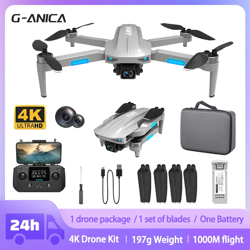 G-Anica Drone with Camera 4K for Adults, Easy GPS Quadcopter for Beginner Brushless Motor, 5GHz Transmission, Auto Return Home
G-Anica Drone with Camera 4K for Adults, Easy GPS Quadcopter for Beginner Brushless Motor, 5GHz Transmission, Auto Return Home