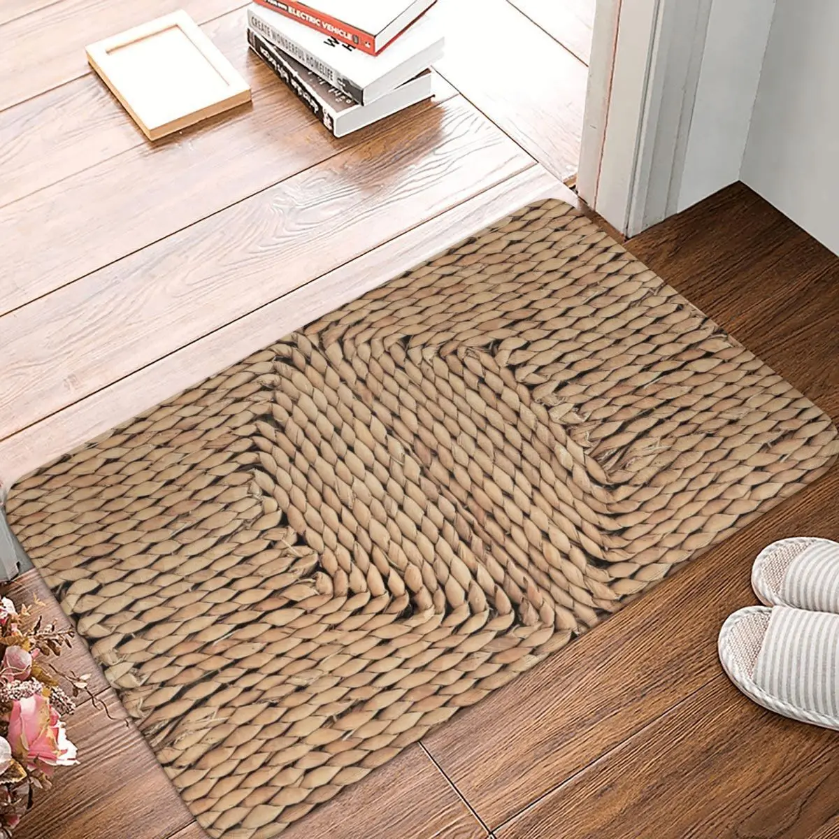 Mediterranean Rattan Doormat Rug carpet Mat Footpad Polyester Non-slip Cushion Floor Mat Entrance Bedroom balcony Foot Pad
Mediterranean Rattan Doormat Rug carpet Mat Footpad Polyester Non-slip Cushion Floor Mat Entrance Bedroom balcony Foot Pad