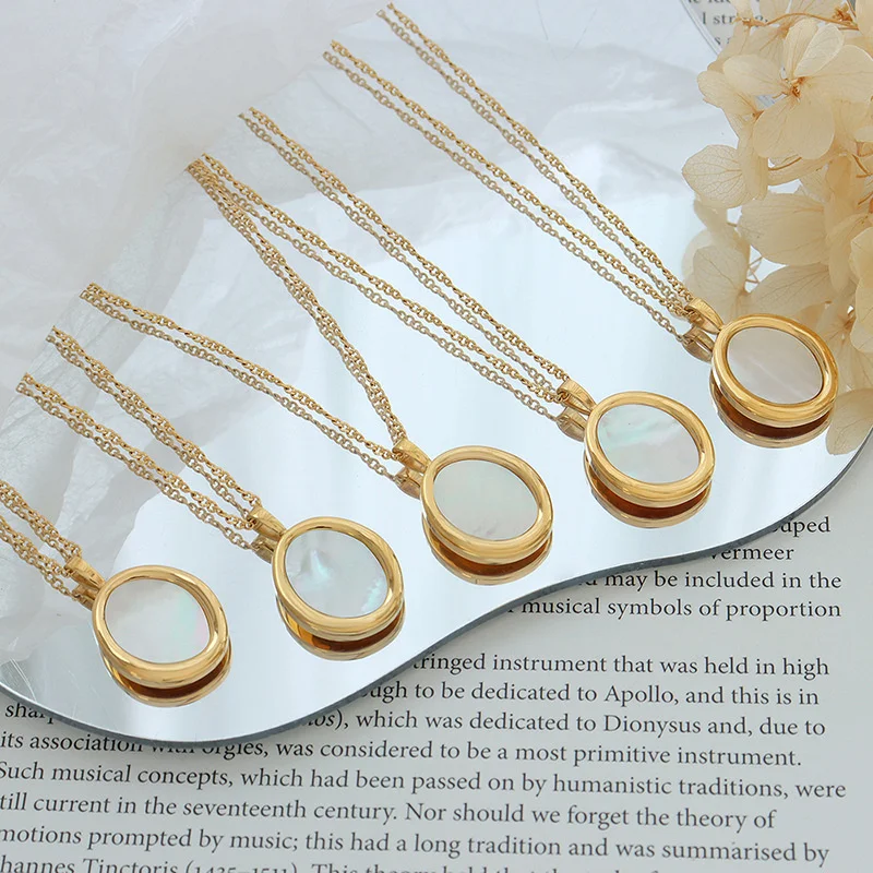 Stainless Steel Shell Pendants Necklace For Women Vintage 2022 Gold Plated Accessories Korean Fashion Luxury Designer Jewelry
Stainless Steel Shell Pendants Necklace For Women Vintage 2022 Gold Plated Accessories Korean Fashion Luxury Designer Jewelry