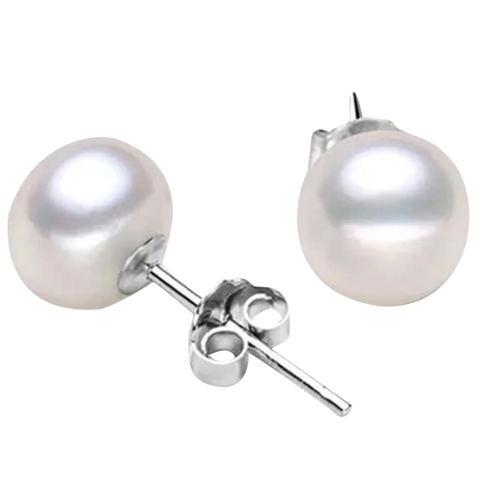 925 Sterling Silver AAA Genuine Freshwater Cultured Pearl White Button Stud Earrings For Women
925 Sterling Silver AAA Genuine Freshwater Cultured Pearl White Button Stud Earrings For Women