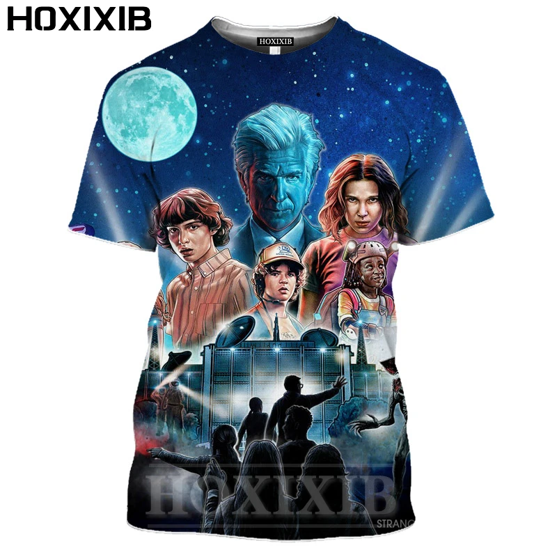 HOXIXIB Men T-shirts Summer O Neck 3D Print Anime TV Thriller Stranger Things T Shirt Women Tees Black Loose Harajuku Streetwear
HOXIXIB Men T-shirts Summer O Neck 3D Print Anime TV Thriller Stranger Things T Shirt Women Tees Black Loose Harajuku Streetwear