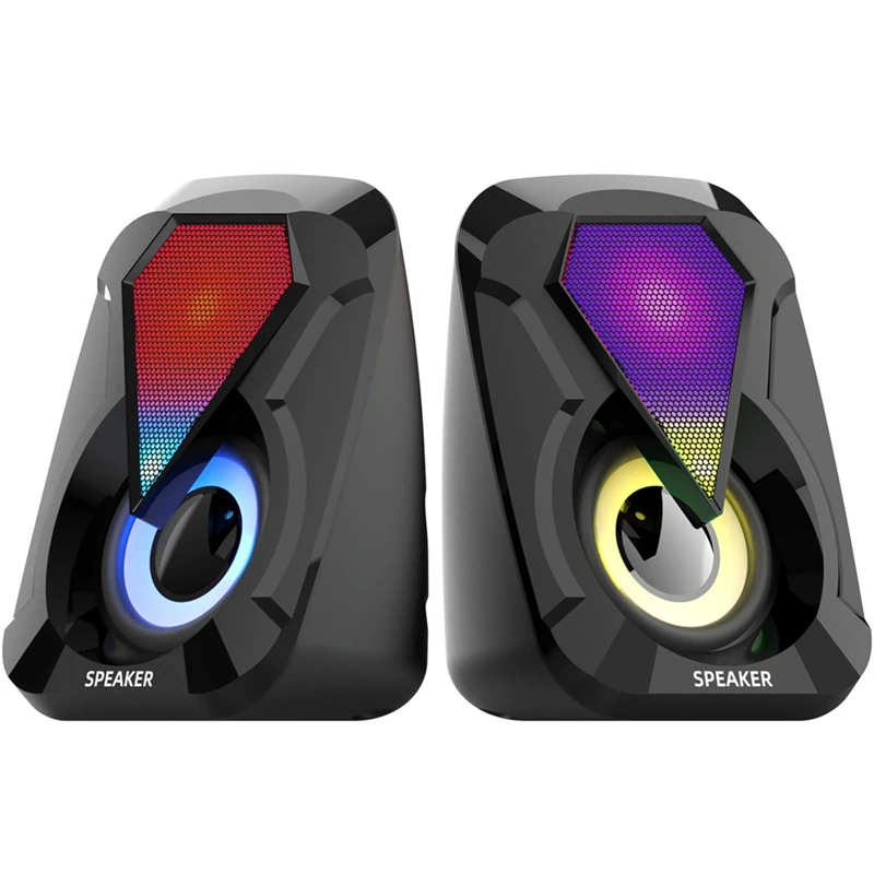 Wired Speakers, Laptop Speakers, Colorful Speakers, 3D Surround Sound Subwoofer Mini Speakers
Wired Speakers, Laptop Speakers, Colorful Speakers, 3D Surround Sound Subwoofer Mini Speakers